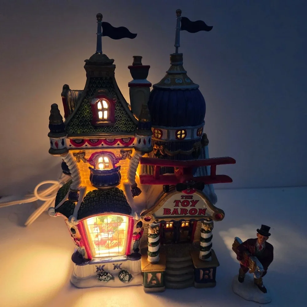 Lemax Toy Baron Christmas Village Lighted Figurine Club Members Box Read